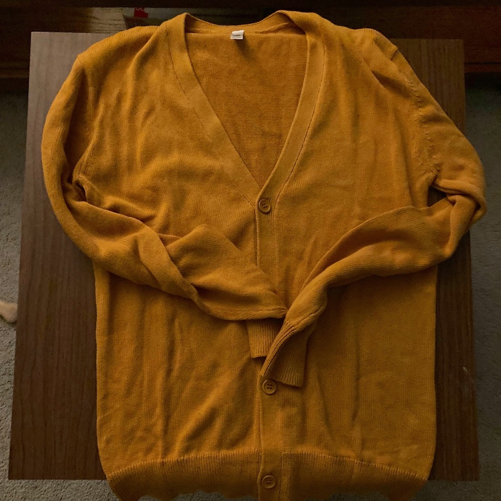 Mustard Yellow Cardigan (NWOT)